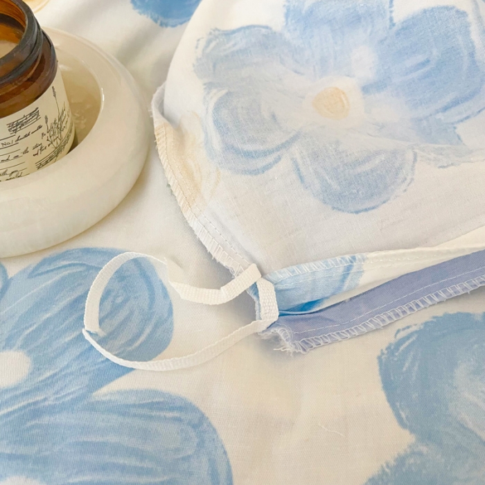 91家纺网 家纺一手货源 找家纺 盛馨家纺 全棉ins北欧风高支高密全棉喷气小清新纯棉四件套 花蓝兔