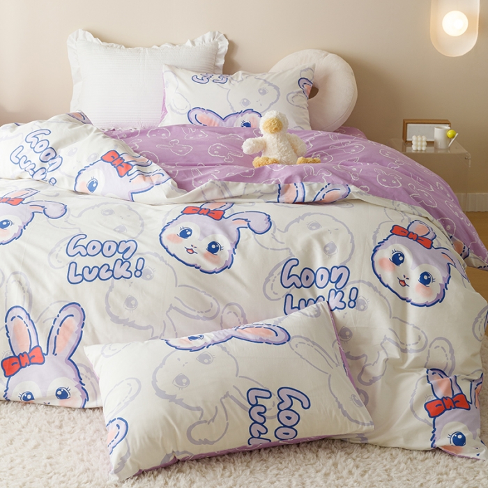 91家纺网 家纺一手货源 找家纺 珺柔 2023新款13070全棉四件套-第3批 宝宝兔