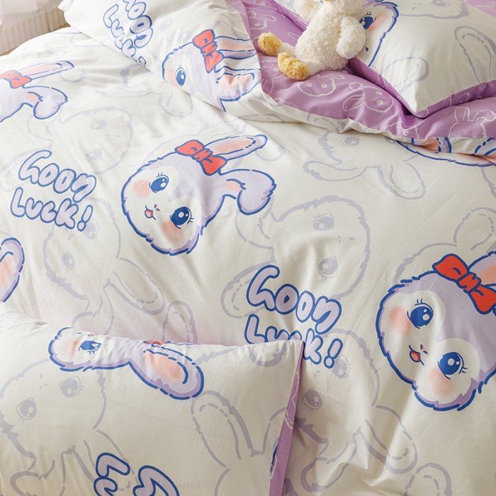 91家纺网 家纺一手货源 找家纺 珺柔 2023新款13070全棉四件套-第3批 宝宝兔