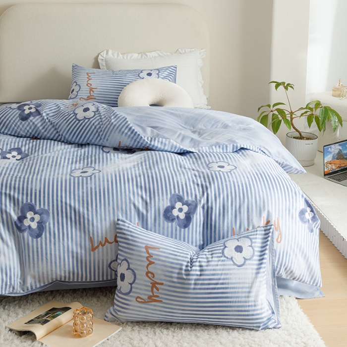 91家纺网 家纺一手货源 找家纺 珺柔 2023新款13070全棉四件套-第3批 风信子