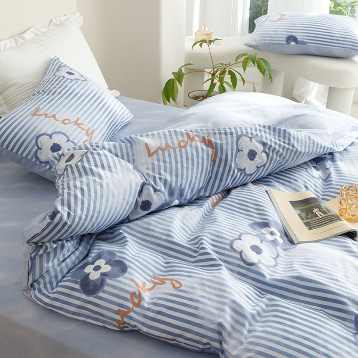 91家纺网 家纺一手货源 找家纺 珺柔 2023新款13070全棉四件套-第3批 风信子