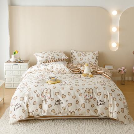 珺柔 2023新款13070全棉四件套-第3批 领结兔