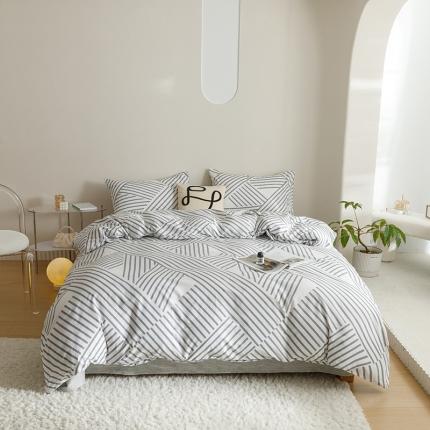 珺柔 2023新款13070全棉四件套-第3批 梦的旋律-灰