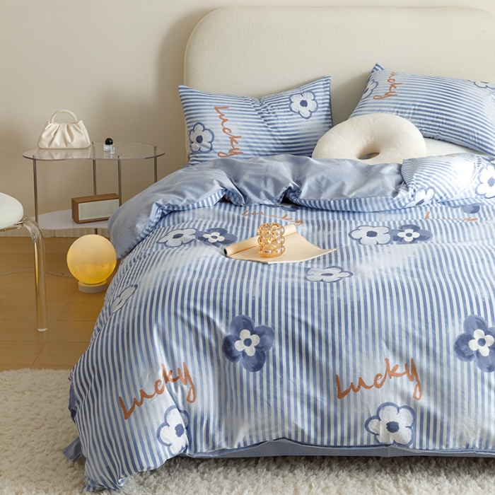 91家纺网 家纺一手货源 找家纺 珺柔 2023新款13070全棉四件套-第3批 风信子