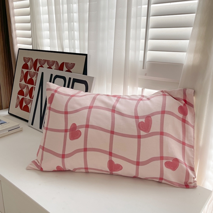 91家纺网 家纺一手货源 找家纺 呗旺鹿 2023新款13372舒适极简休闲风全棉纯棉印花四件套 心语