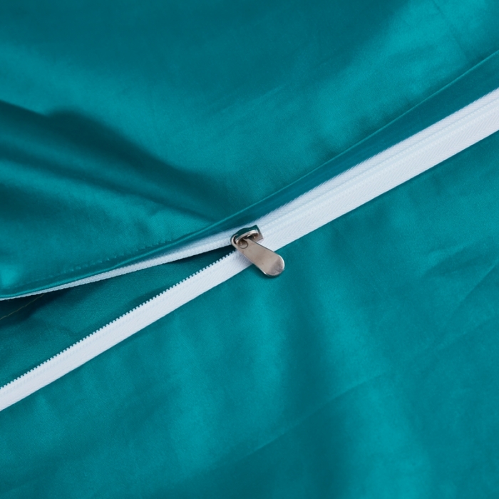 91家纺网 家纺一手货源 找家纺 缔缦 2023新款贝尔系列高端居家轻奢真丝棉四件套 贝尔-墨绿