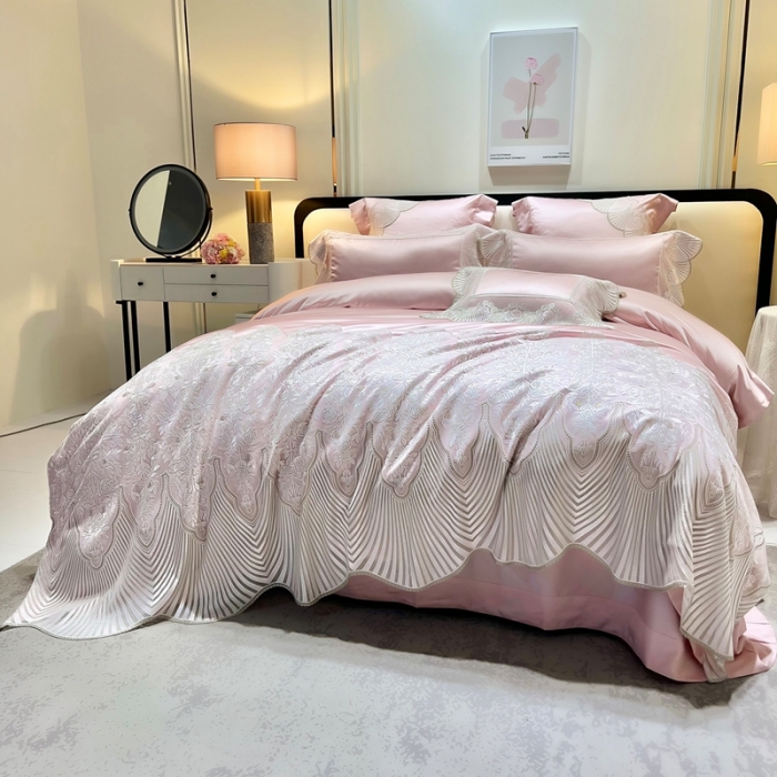 91家纺网 家纺一手货源 找家纺 （总）缔缦 2023新款卡娜莎系列高端居家轻奢真丝棉四件套