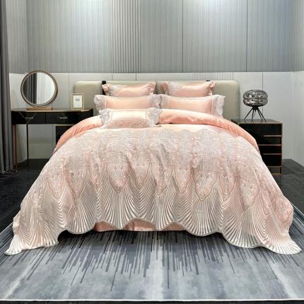 缔缦 2023新款卡娜莎系列高端居家轻奢真丝棉四件套 卡娜莎-玉色