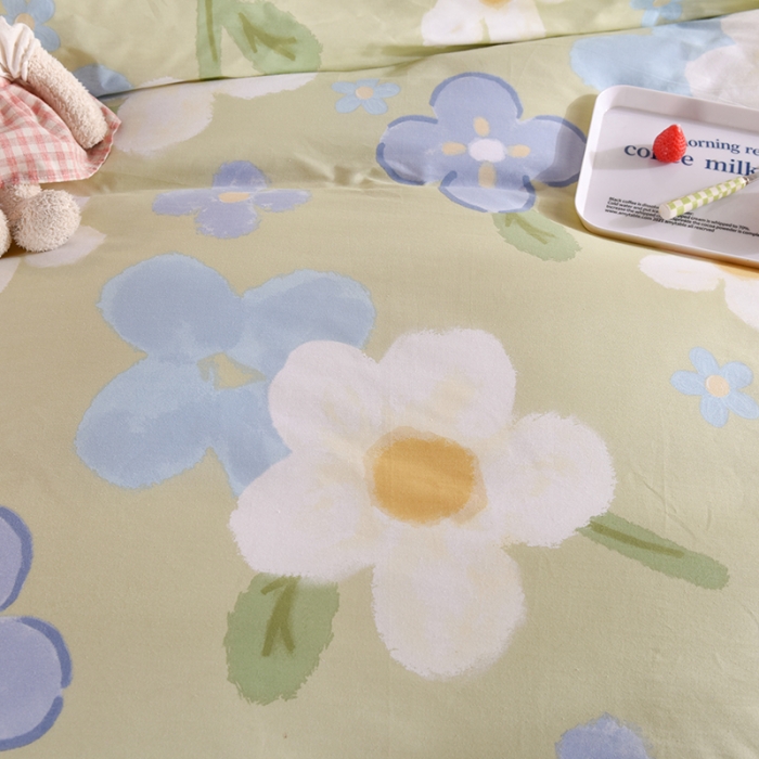 91家纺网 家纺一手货源 找家纺 美达2025全棉蕾丝小花边单层床裙全棉四件套 雅秀