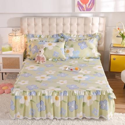 91家纺网 家纺一手货源 找家纺 美达 2025全棉蕾丝小花边单床裙 雅秀