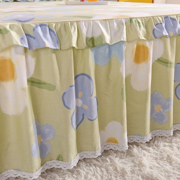 91家纺网 家纺一手货源 找家纺 美达 2025全棉蕾丝小花边单床裙 雅秀