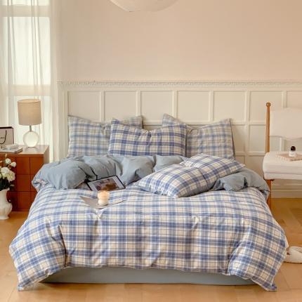 91家纺网 家纺一手货源 找家纺 （总）例外Home 2023新款色织格子系列四件套