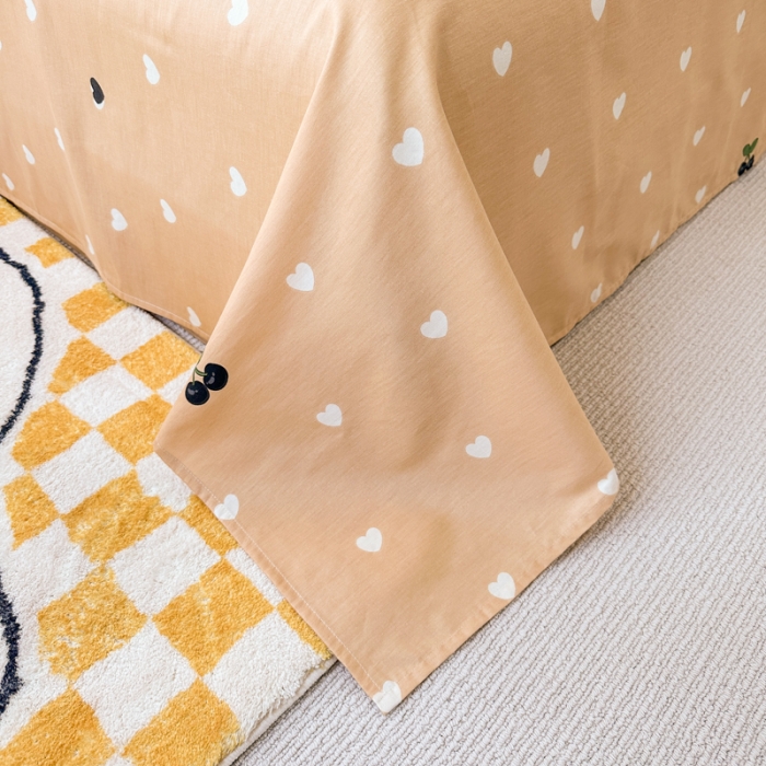 91家纺网 家纺一手货源 找家纺 优彩 2023新款13372全棉小清新卡通系列四件套 安娜