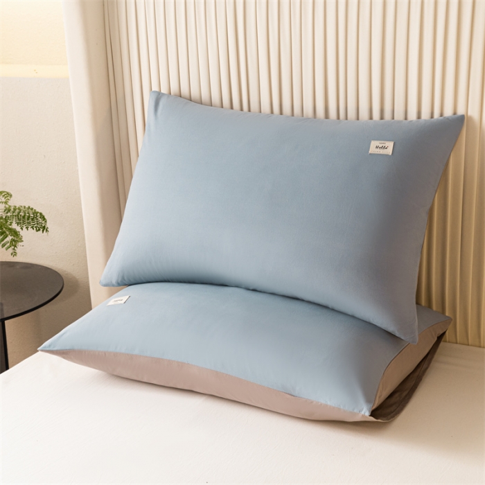 91家纺网 家纺一手货源 找家纺 蓝巢 2023新款全棉水洗棉大豆夹棉床笠 摩卡湖蓝