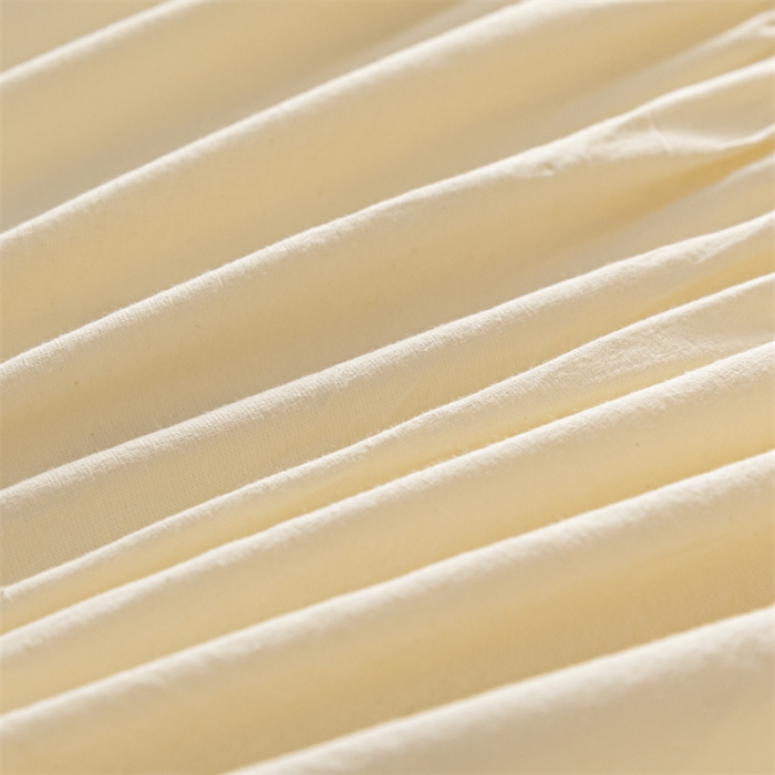 91家纺网 家纺一手货源 找家纺 蓝巢 2023新款全棉水洗棉大豆夹棉床笠 摩卡奶黄