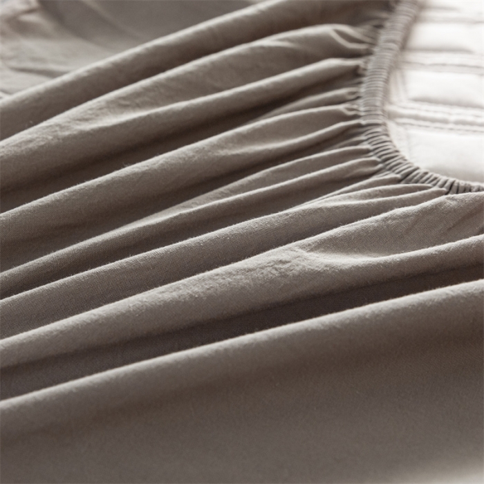 91家纺网 家纺一手货源 找家纺 蓝巢 2023新款全棉水洗棉大豆夹棉床笠 摩卡浅灰