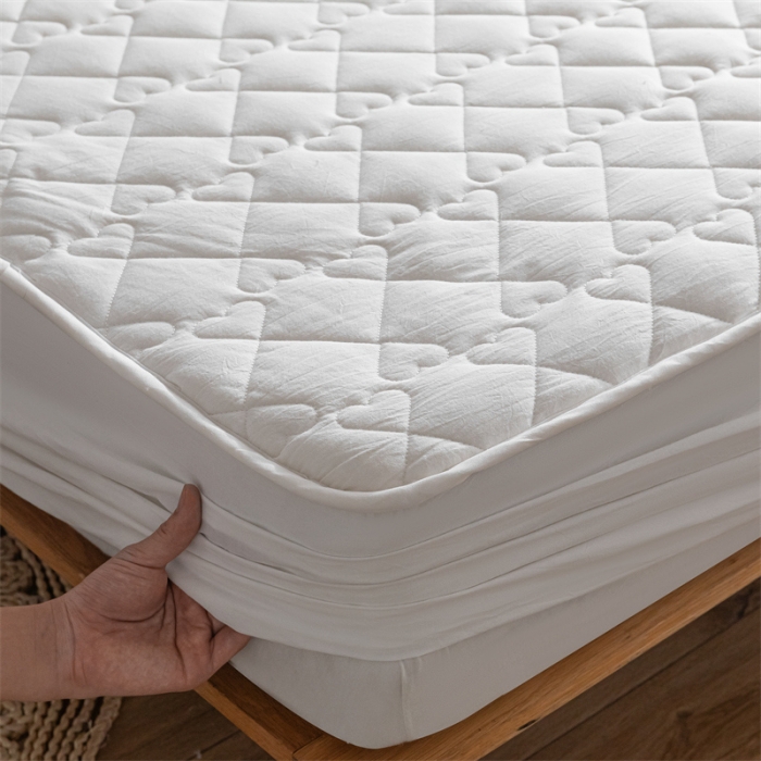 91家纺网 家纺一手货源 找家纺 蓝巢 2023新款全棉水洗棉大豆夹棉床笠 本白