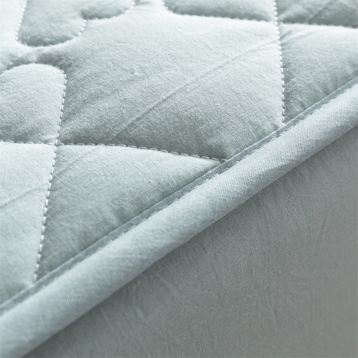 91家纺网 家纺一手货源 找家纺 蓝巢 2023新款全棉水洗棉大豆夹棉床笠 繁星蓝