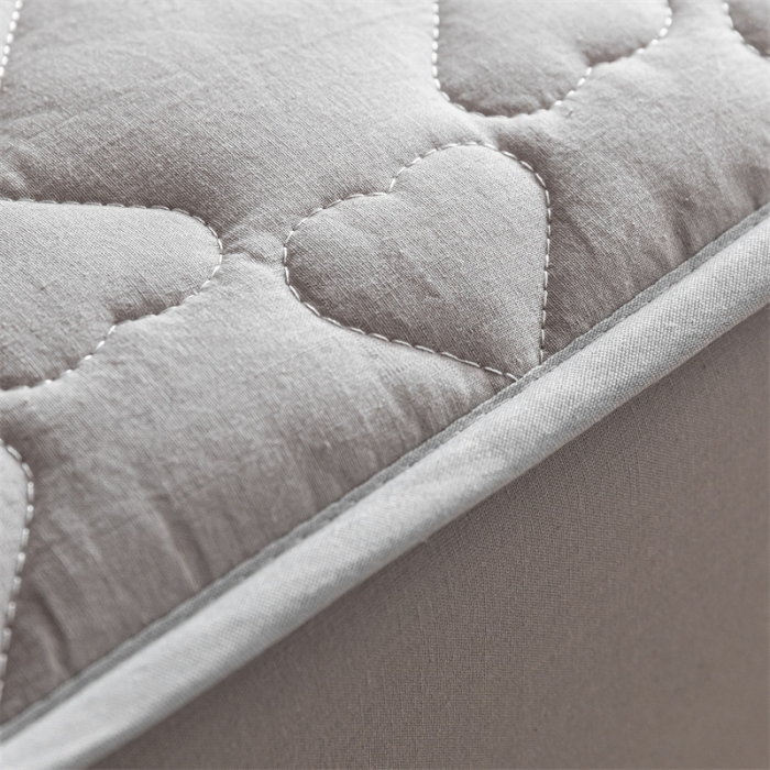 91家纺网 家纺一手货源 找家纺 蓝巢 2023新款全棉水洗棉大豆夹棉床笠 浅灰