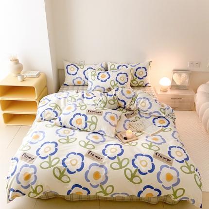 91家纺网 家纺一手货源 找家纺 川悦生活 2023新款高密全棉印花四件套 三桑