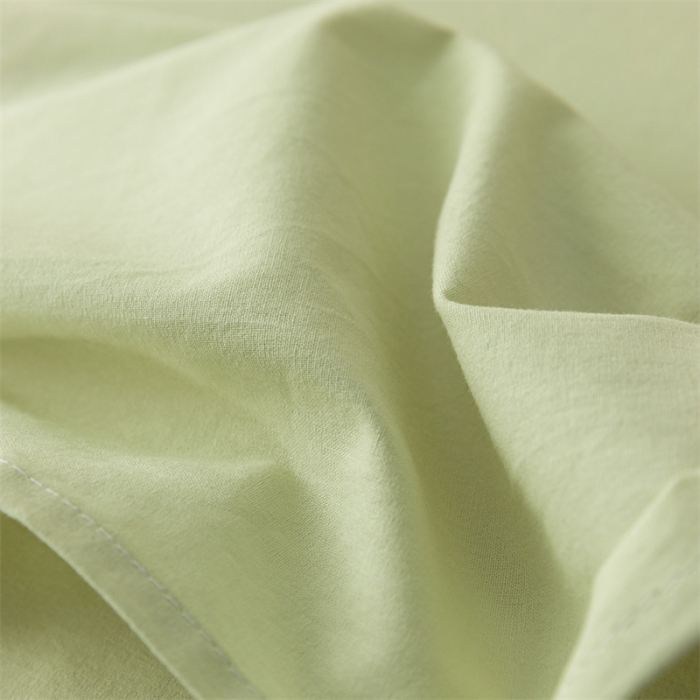 91家纺网 家纺一手货源 找家纺 蓝巢 2023新款全棉色织水洗棉系列单品床单 橄榄绿
