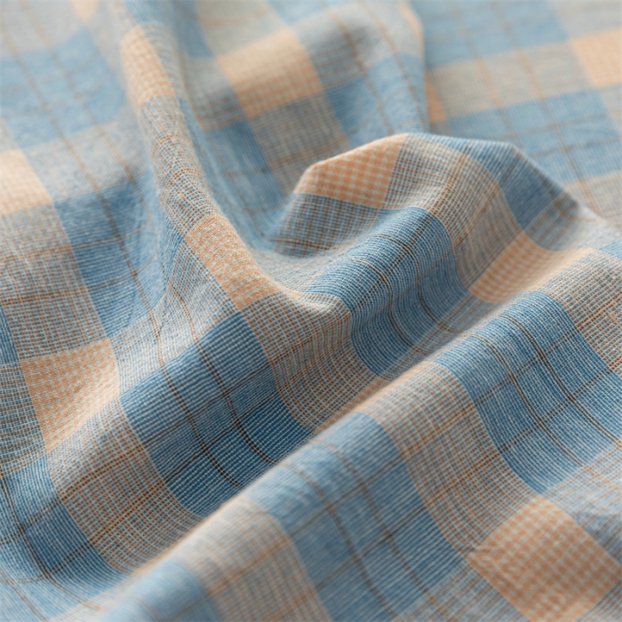 91家纺网 家纺一手货源 找家纺 蓝巢 2023新款全棉色织水洗棉系列单品床单 简格兰