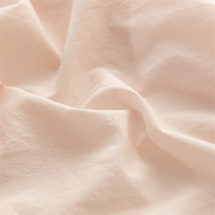 91家纺网 家纺一手货源 找家纺 蓝巢 2023新款全棉色织水洗棉系列单品床单 奶油粉