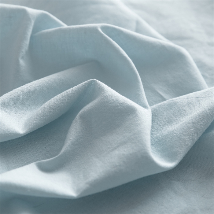 91家纺网 家纺一手货源 找家纺 蓝巢 2023新款全棉色织水洗棉系列单品床单 天空蓝