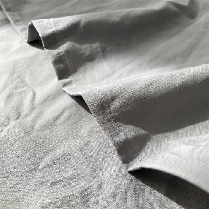 91家纺网 家纺一手货源 找家纺 蓝巢 2023新款全棉色织水洗棉系列单品床单 紫灰