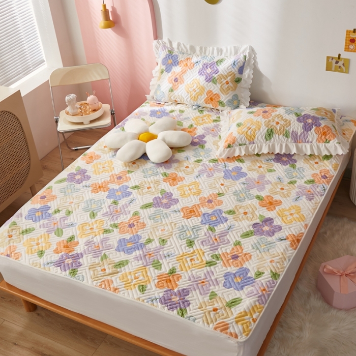 91家纺网 家纺一手货源 找家纺 舒居 2023新款软床垫全棉床护垫席梦思保护垫床单 幸福香氛