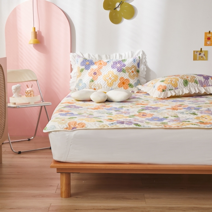 91家纺网 家纺一手货源 找家纺 舒居 2023新款软床垫全棉床护垫席梦思保护垫床单 幸福香氛