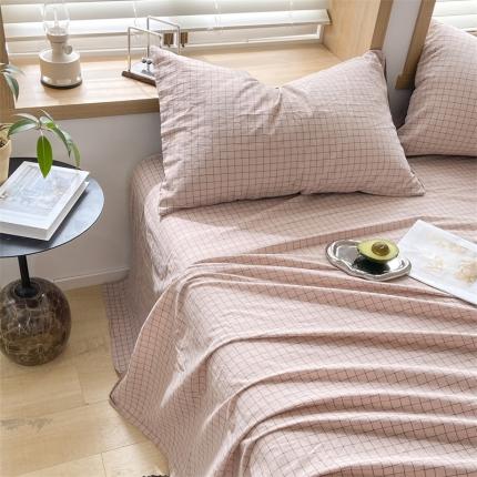 91家纺网 家纺一手货源 找家纺 (总) 蓝巢 2023新款全棉色织水洗棉系列枕套