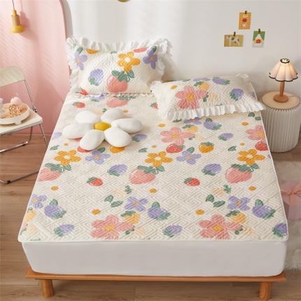 91家纺网 家纺一手货源 找家纺 舒居 2023新款软床垫全棉床护垫席梦思保护垫床单 秋色宜人