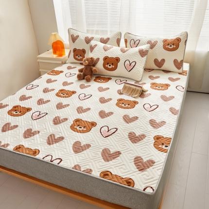 舒居 2023新款软床垫全棉床护垫席梦思保护垫床单 多米熊-米