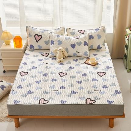 91家纺网 家纺一手货源 找家纺 舒居 2023新款软床垫全棉床护垫席梦思保护垫床单 心心颜颜