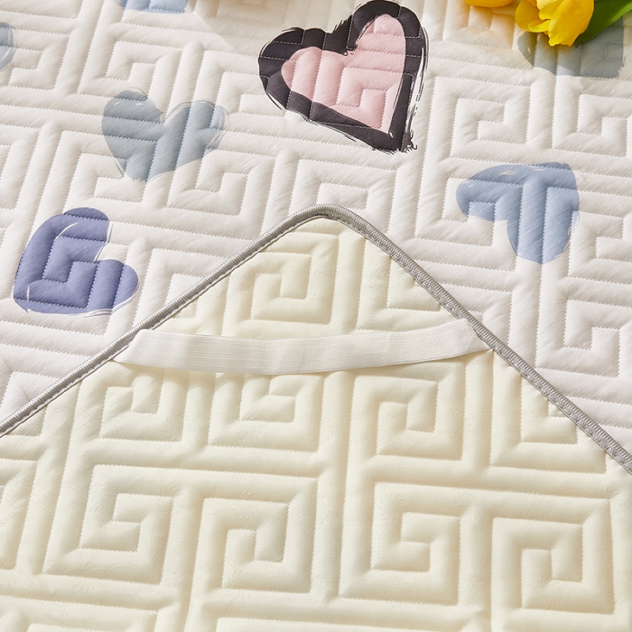 91家纺网 家纺一手货源 找家纺 舒居 2023新款软床垫全棉床护垫席梦思保护垫床单 心心颜颜