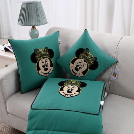 金纳抱枕被 2023新款四季款迪士尼系列抱枕被 米妮-绿