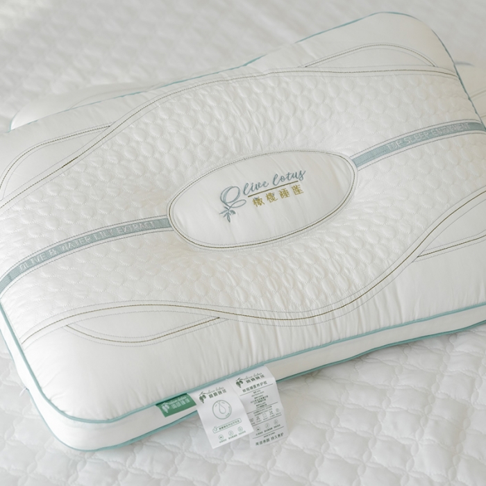 91家纺网 家纺一手货源 找家纺 （总）爱尚家 2022新款橄榄睡莲蛋白活力枕（48*74±2cm）