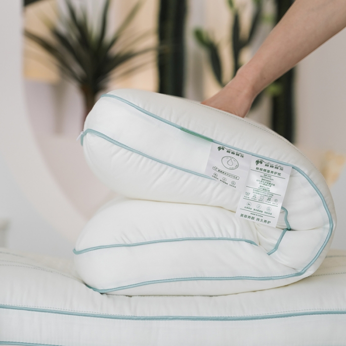 91家纺网 家纺一手货源 找家纺 （总）爱尚家 2022新款橄榄睡莲蛋白活力枕（48*74±2cm）