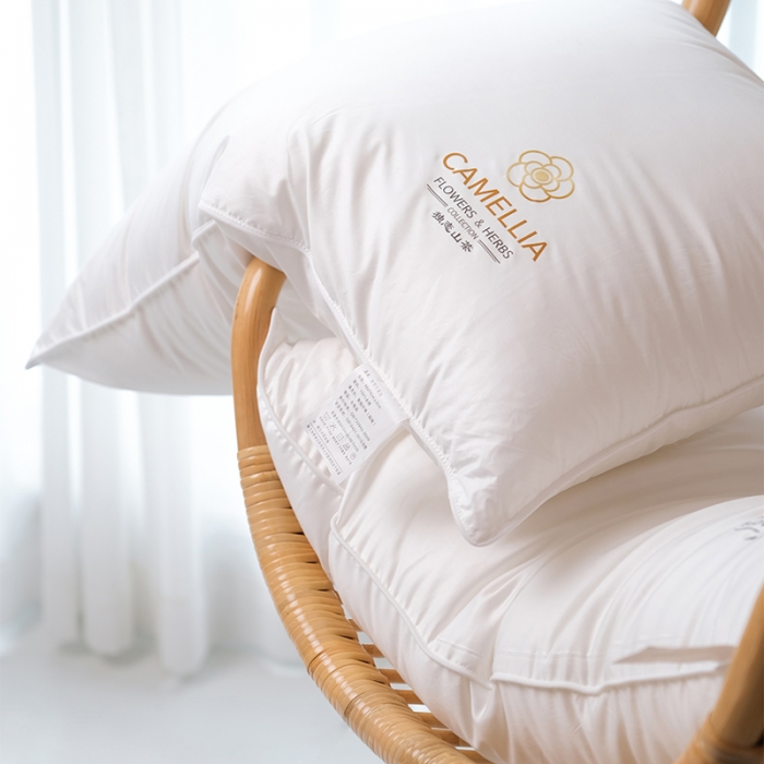 91家纺网 家纺一手货源 找家纺 （总）爱尚家 2022新款优质长绒棉山茶花香枕枕头枕芯系列