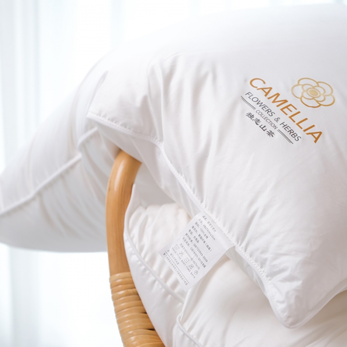 91家纺网 家纺一手货源 找家纺 （总）爱尚家 2022新款优质长绒棉山茶花香枕枕头枕芯系列