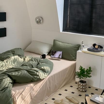 91家纺网 家纺一手货源 找家纺 （总）六巷胡同 2023新款ins博主风三色混搭水洗棉四件套