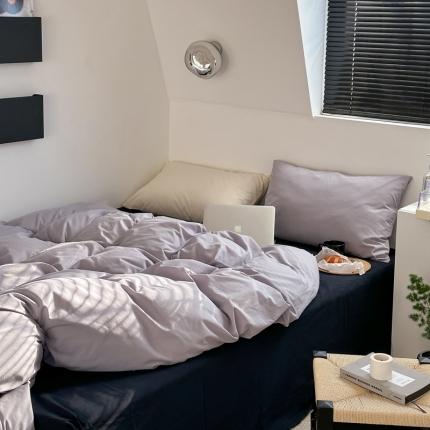 91家纺网 家纺一手货源 找家纺 （总）六巷胡同 2023新款ins博主风三色混搭水洗棉四件套