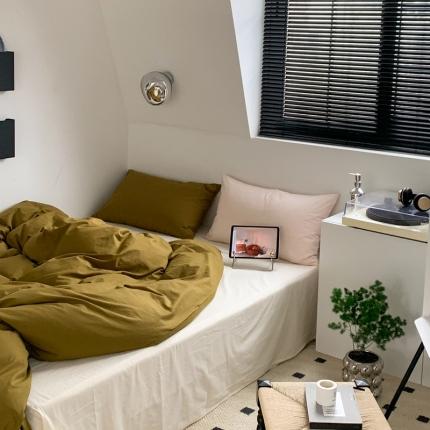 91家纺网 家纺一手货源 找家纺 （总）六巷胡同 2023新款ins博主风三色混搭水洗棉四件套