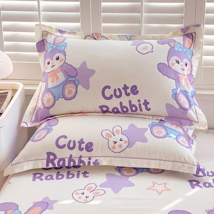 金鑫汇 2023新款喷气全棉枕套一对 星黛兔