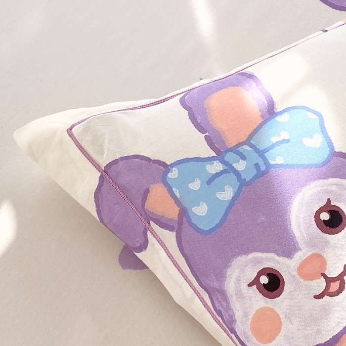 91家纺网 家纺一手货源 找家纺 金鑫汇 2023新款喷气全棉枕套一对 星黛兔