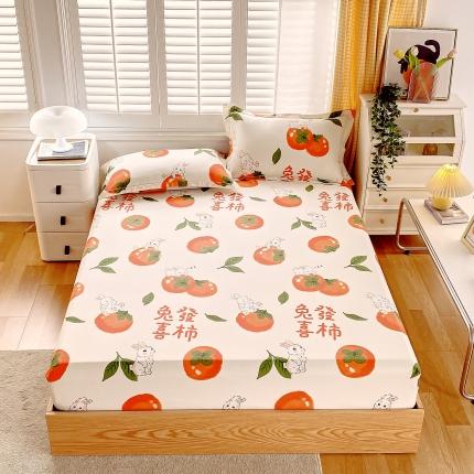 金鑫汇 2023新款喷气全棉单床笠 发财兔