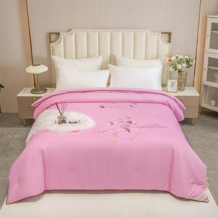 91家纺网 家纺一手货源 找家纺 美伦美铂金尊享专版刺绣被子被芯冬被春秋被夏被手工订花被经典粉