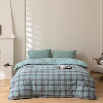 91家纺网 家纺一手货源 找家纺 （总）柠馨 2023新款全棉色织水洗棉单品被套