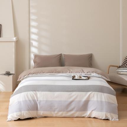 91家纺网 家纺一手货源 找家纺 （总）柠馨 2023新款全棉色织水洗棉单品被套